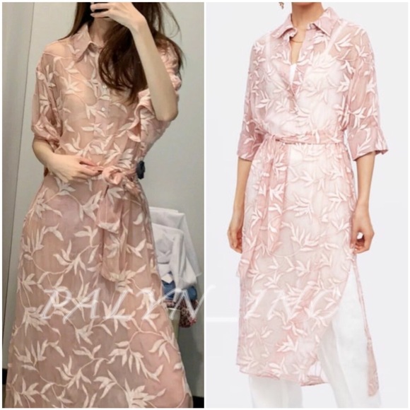 ❤️❤️ZARA BELTED EMBROIDERED TUNIC DRESS - Picture 1 of 7